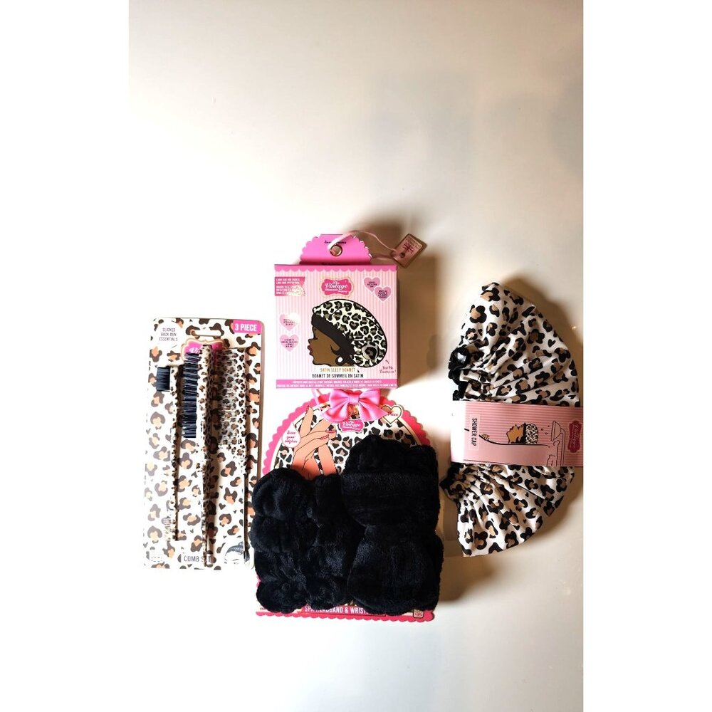 Leopard Print Hair Care & Spa Set